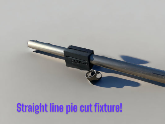 Straight line pie cut fixture